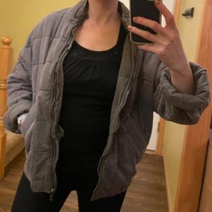 Free People Quilted Knit Jacket